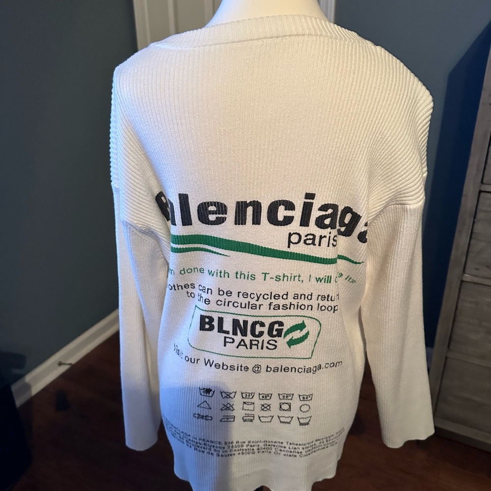 White Graphic Sweater - Picture 3 of 4